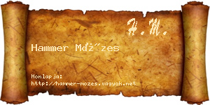 Hammer Mózes névjegykártya